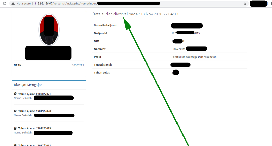 Cara Verval Ijazah Terakhir S1 Untuk Seleksi Pppk Melalui Laman Https Info Gtk Kemdikbud Go Id Dadang Jsn