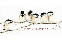 card watercolor valentine cards christmas kay watercolour valentines bird painting paintings zazzle chickadees robin illustrations