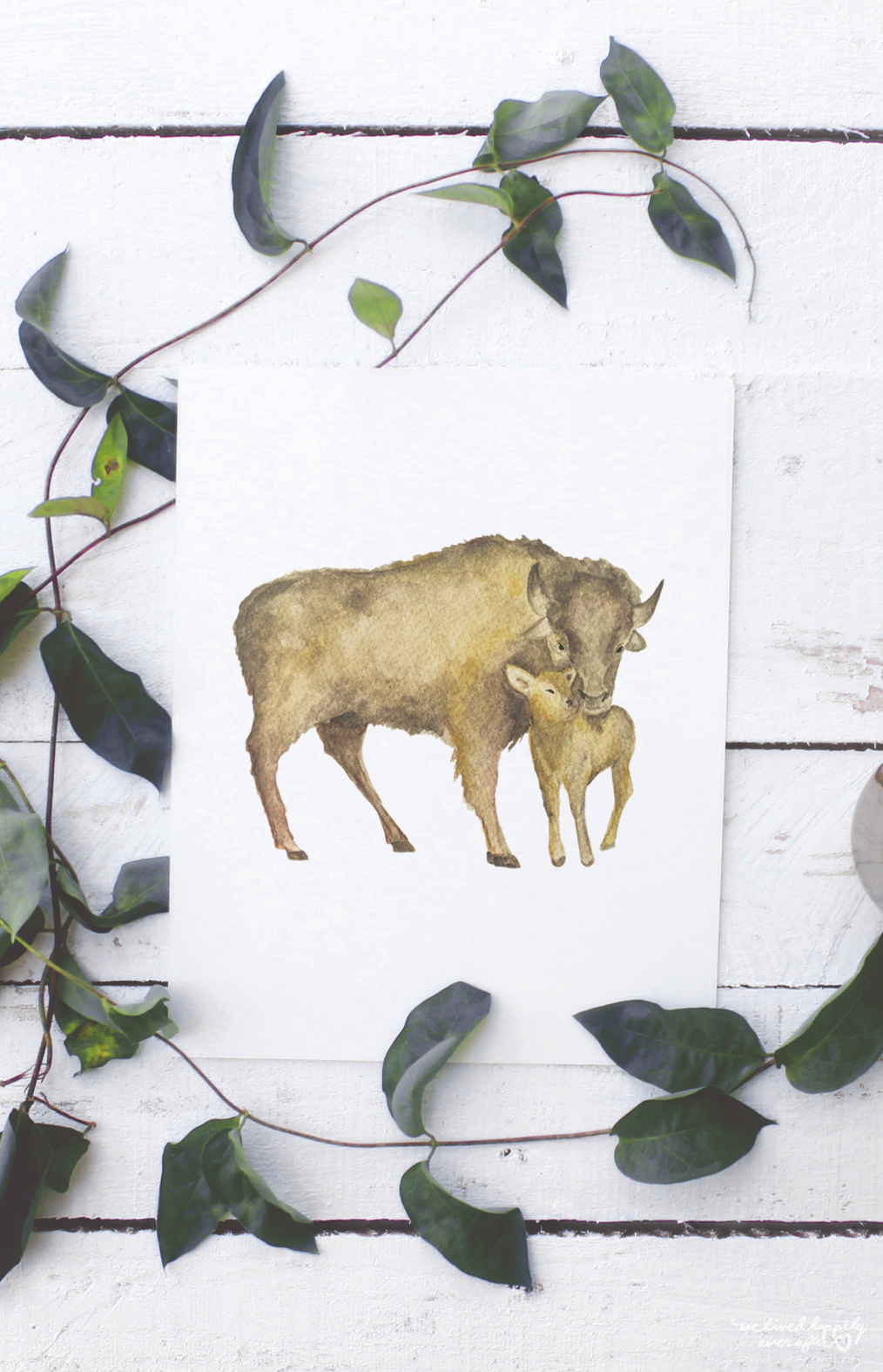 Watercolor Animal Prints | Digital Download | We Lived Happily Ever