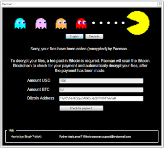 Pacman Ransomware screen 2