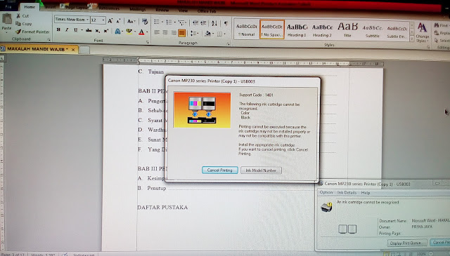 Tutorial Cara Mengatasi Printer Canon Tidak Mendeteksi Catridge