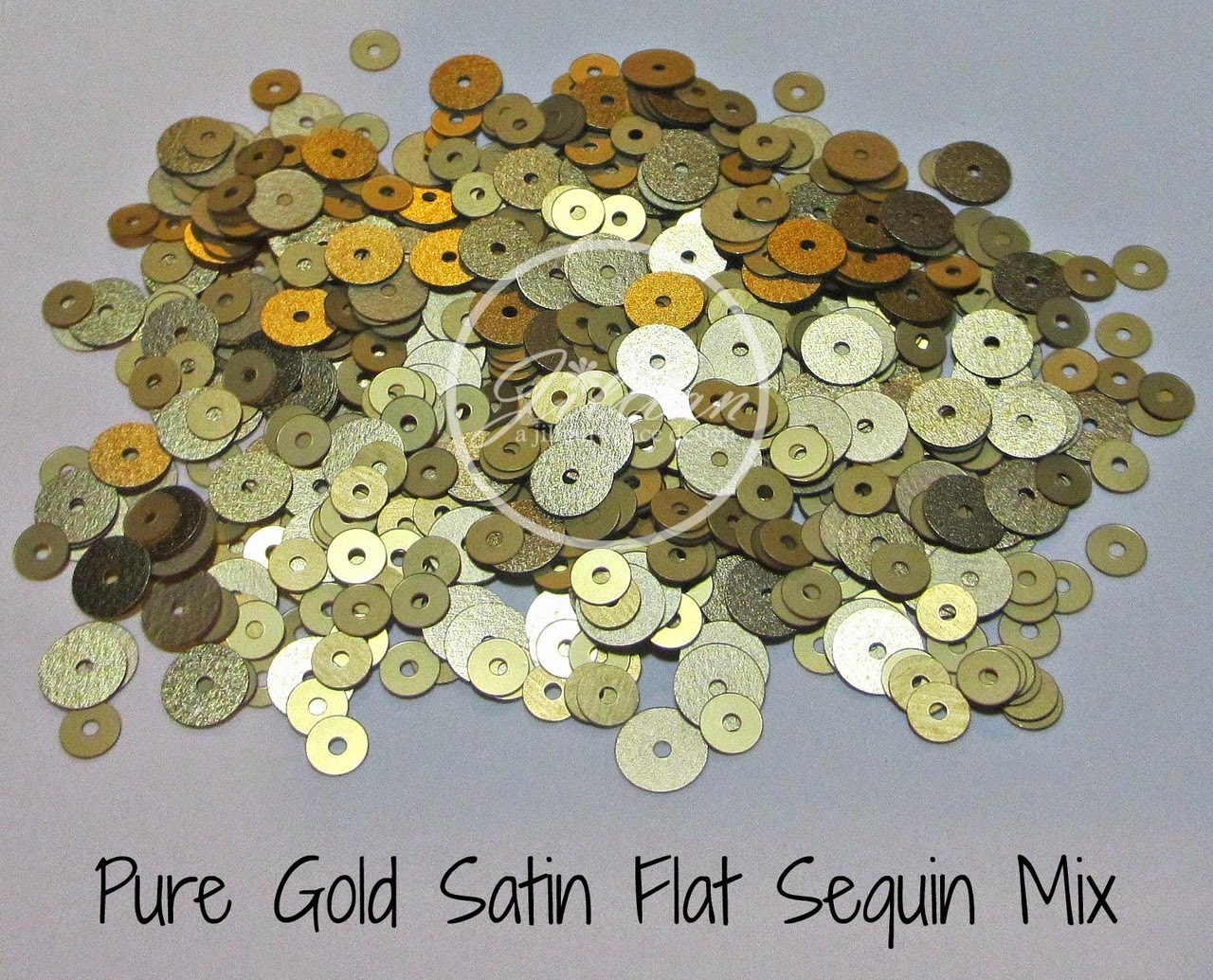 Pure Gold Satin Flat Sequin Mix