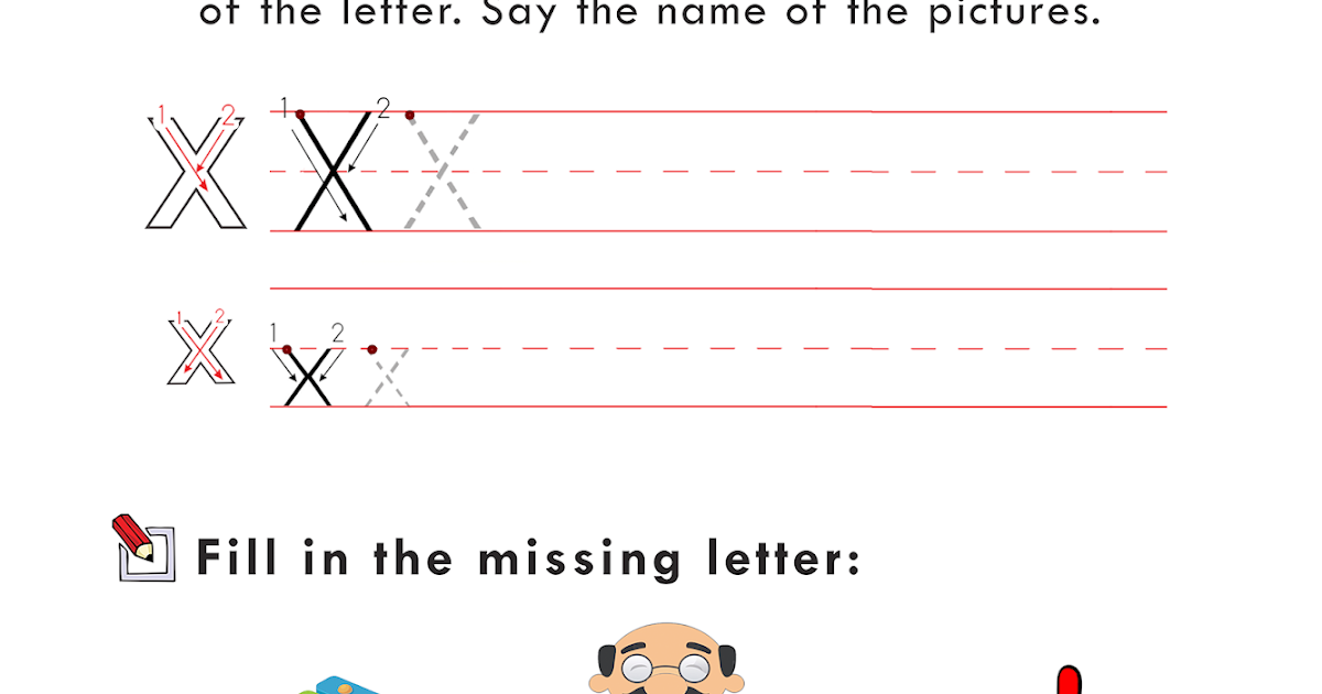 Activity Worksheet 2 Letter X
