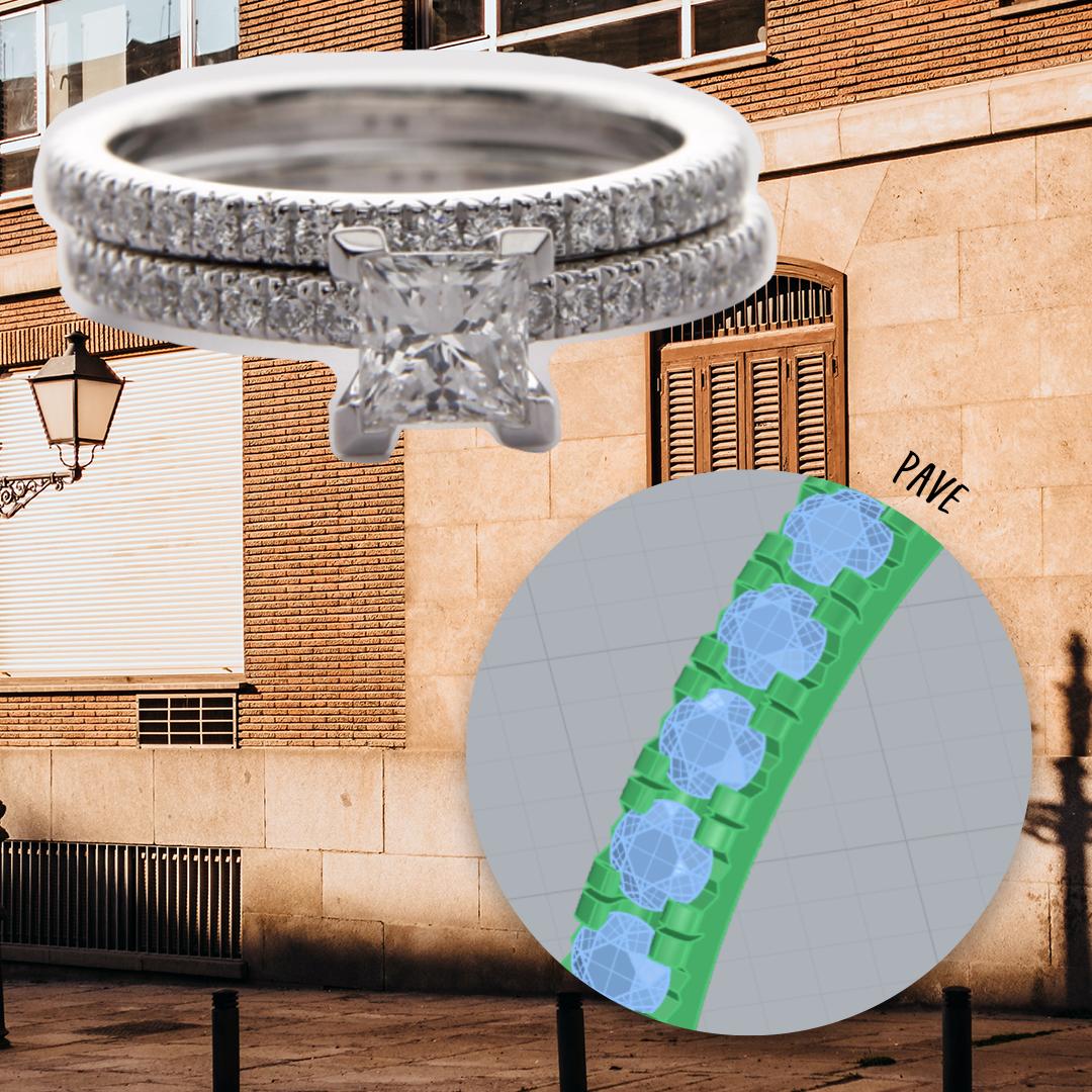 What are the different types of pave setting? What are the types of