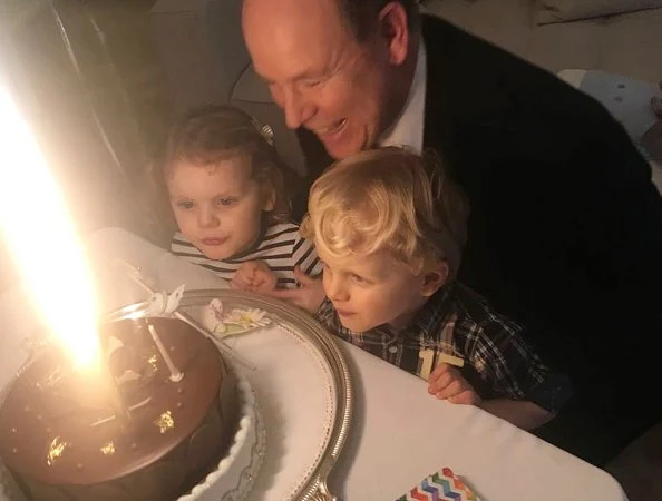 Princess Charlene shared photos her twins Prince Jacques, Princess Gabriella and their father Prince Albert birthday, Happy Birthday Daddy