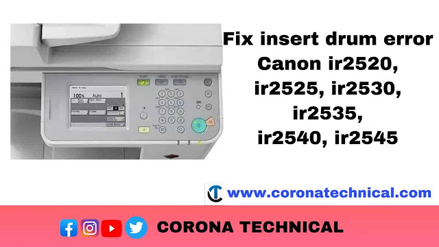 Solution for Canon ir2520 insert drum error