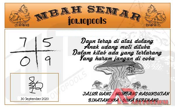 Mbah Semar Sgp 26 Desember 2020