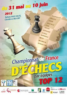 Échecs à Belfort : l'affiche officielle du Top 12 © FFE 
