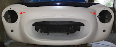 Japanese Cobra nose panel attached to Mazda Miata