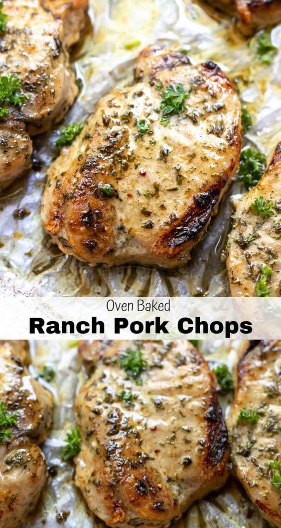 Baked Ranch Pork Chops are a quick, inexpensive and easy dinner recipe. The entire family will love these pork chops, perfect for weeknight dinner. Baked Ranch Pork Chops are a quick, inexpensive and easy dinner recipe. The entire family will love these pork chops, perfect for weeknight dinner.