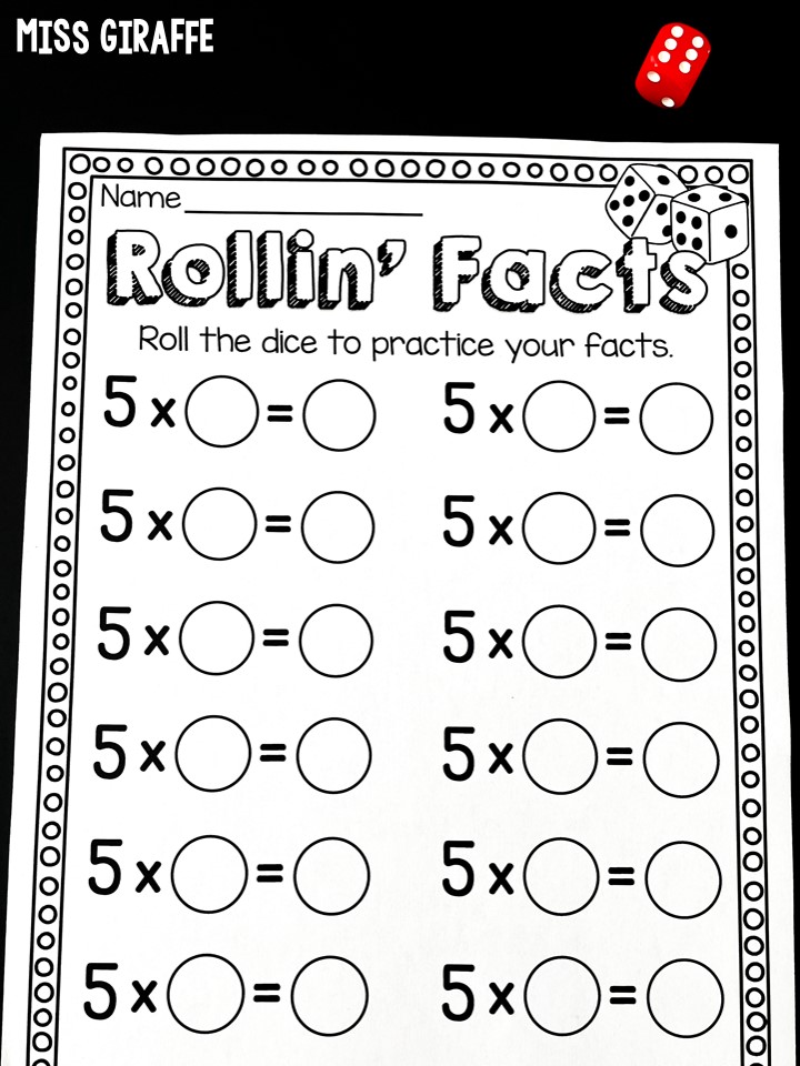 Miss Giraffe s Class Multiplication Facts Practice Worksheets Games And Fun Activities For Fluency 