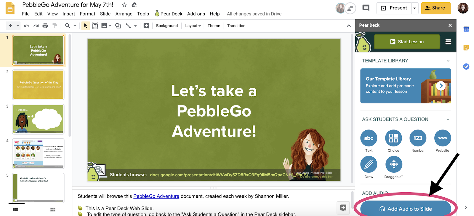 The Library Voice NEW! Add Audio To Your Pear Decks To Enhance Remote