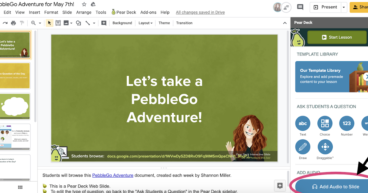 The Library Voice NEW! Add Audio To Your Pear Decks To Enhance Remote