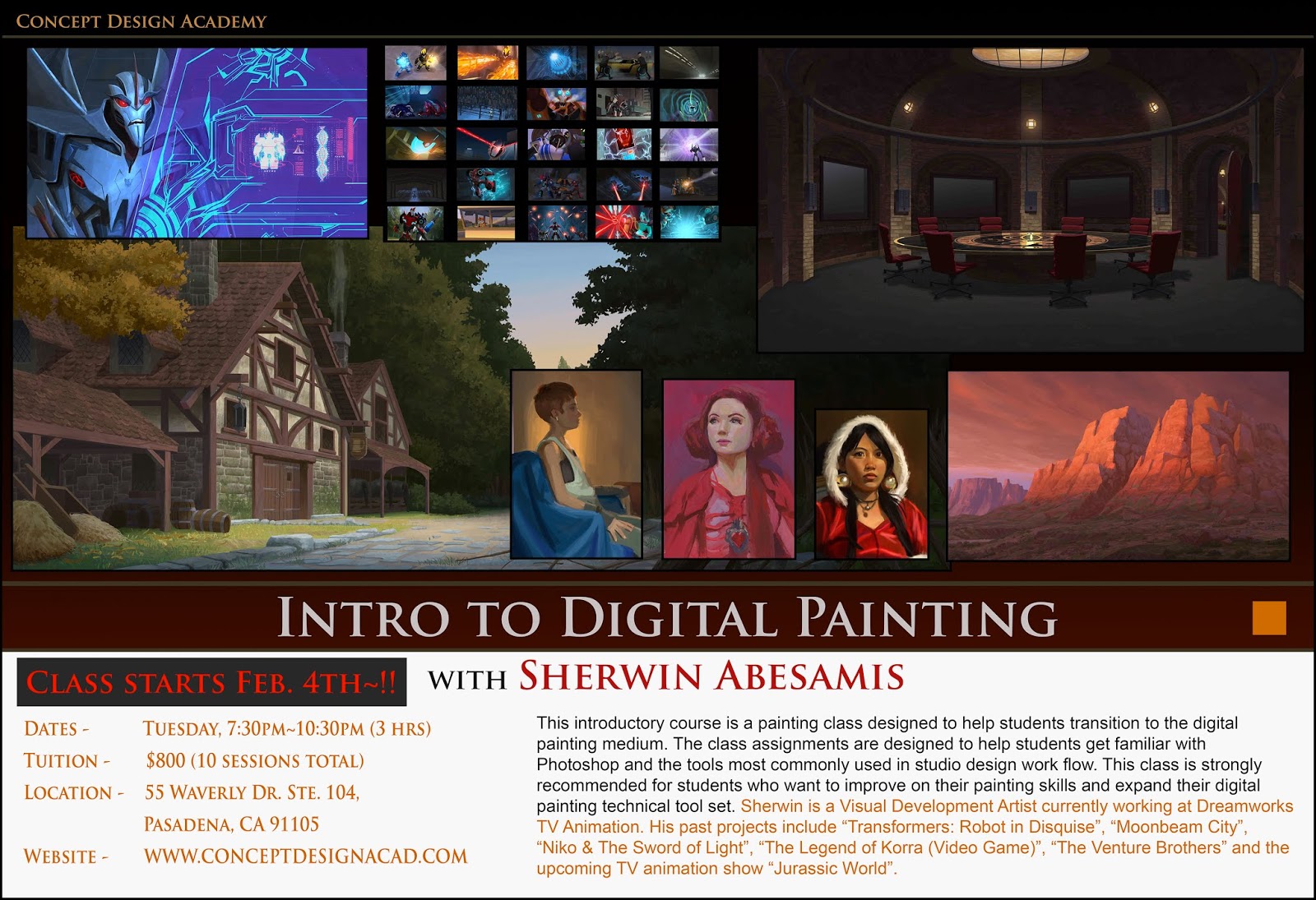 Concept Design Academy "Intro to Digital Painting" with Sherwin
