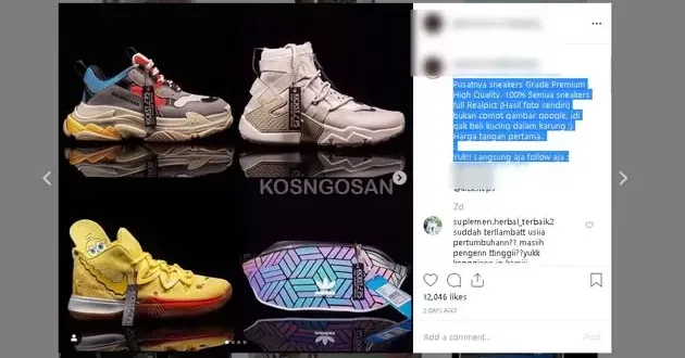 Contoh Caption Instagram untuk Promosi Jualan Produk - KOSNGOSAN