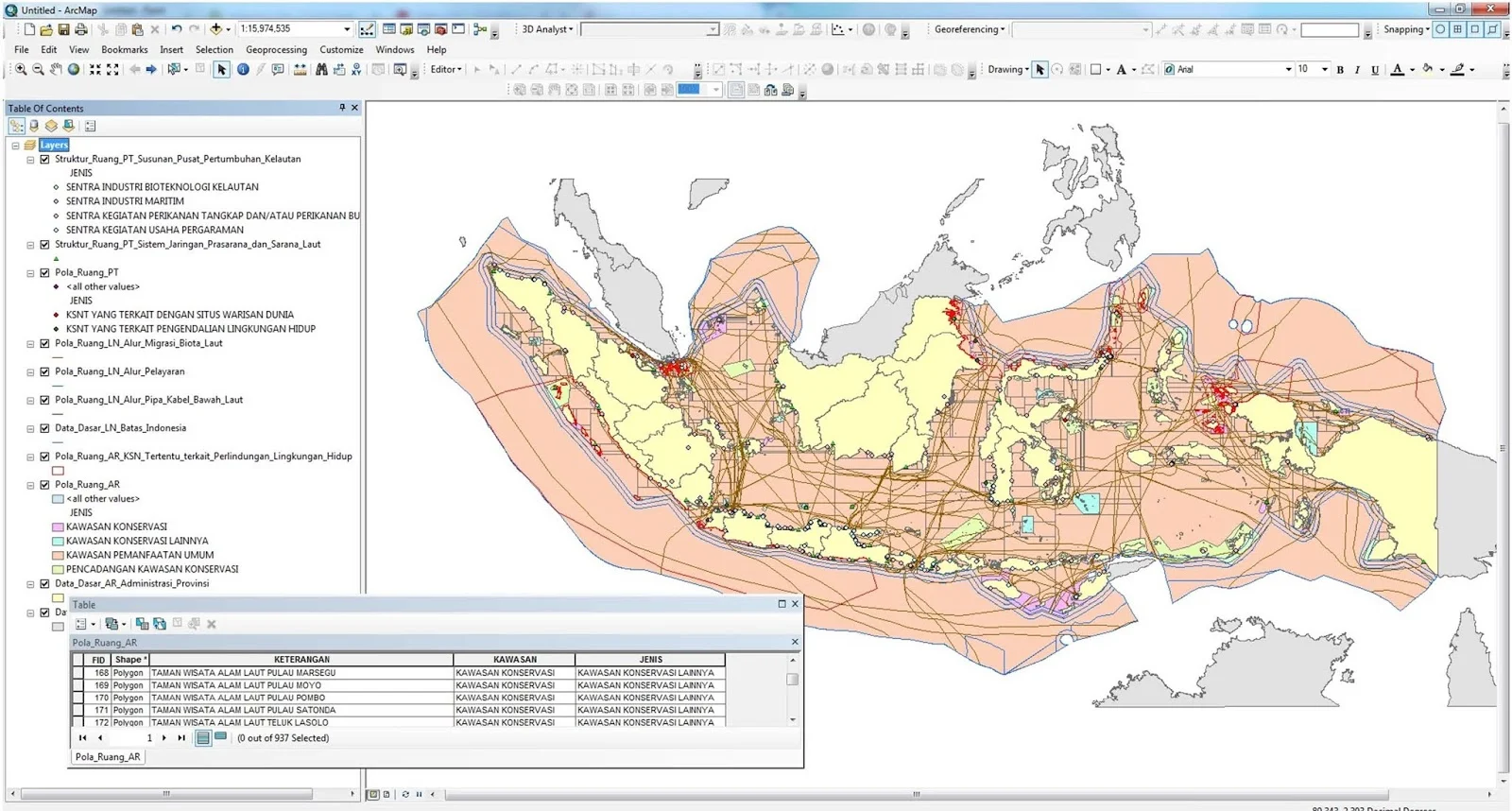 Rencana Tata Ruang Laut Nasional Format Shapefile (SHP)