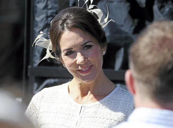 Crown Princess Mary attend the events of the 825th anniversary of Glostrup city. Princess Mary wore Prada Dress