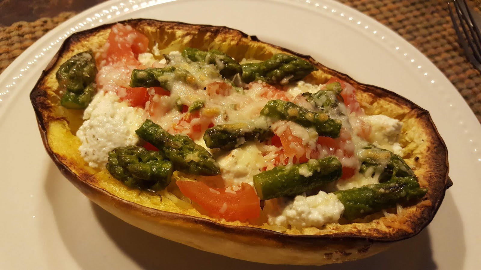 Rain's Kitchen and Garden! Spaghetti Squash with Asparagus, Ricotta