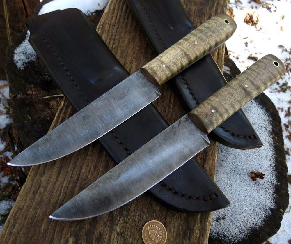 ML Knives Blog A Set of custom Straight Back Knives for woodsman and Lovers of vintage Work