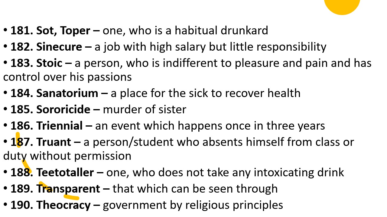 Important One Word Substitution For Competitive Exams DynamicStudyHuB Important One Word Substitution For Competitive Exams DynamicStudyHuB
