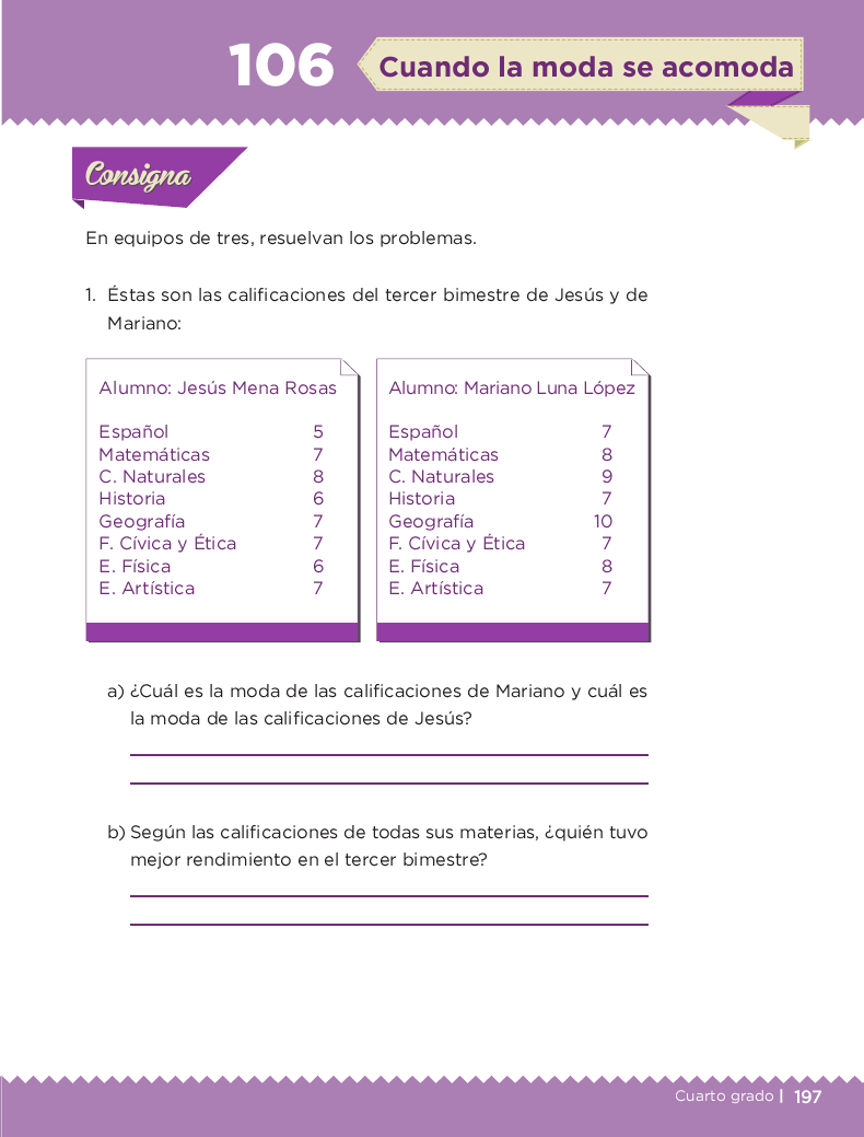 Cuando la moda se acomoda - Desafios matemáticos 4to Bloque 5 2014-2015