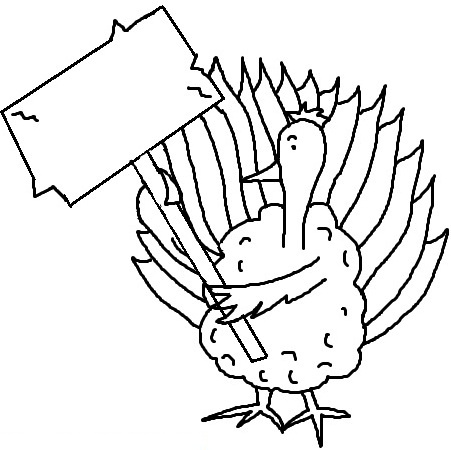 Church House Collection Blog: Turkey Holding Sign