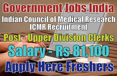ICMR Recruitment 2019