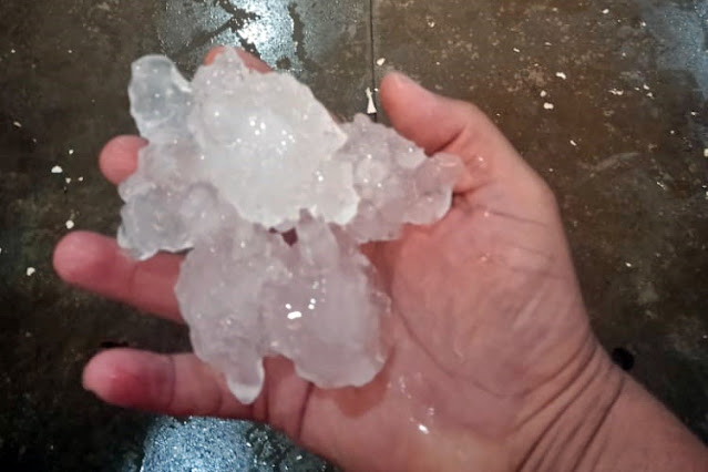 CHUVA COM GRANIZO E VENTO FORTE ATINGE IRETAMA 