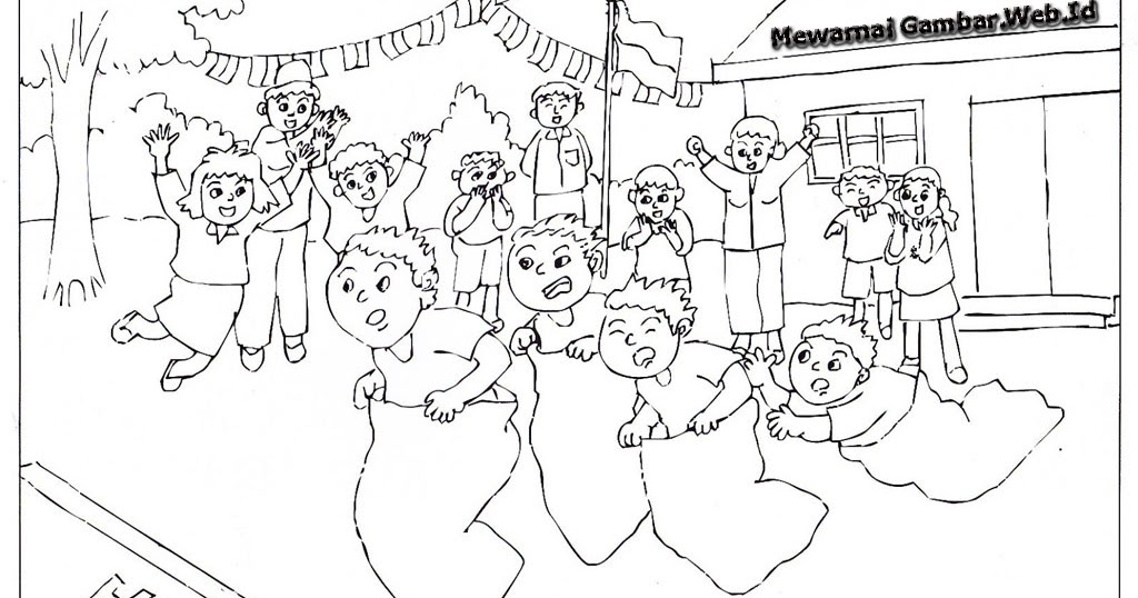 sketsa mewarnai 17 agustus Dunia Putra Putri sketsa mewarnai 17 agustus Dunia Putra Putri