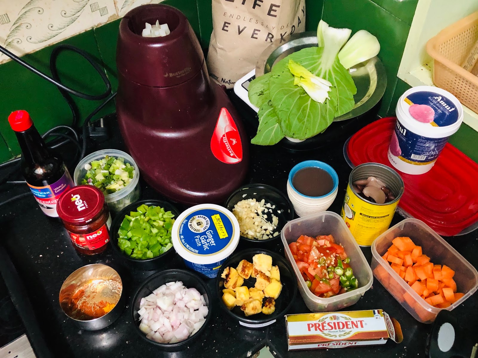 Cottage cheese vegetable Chili