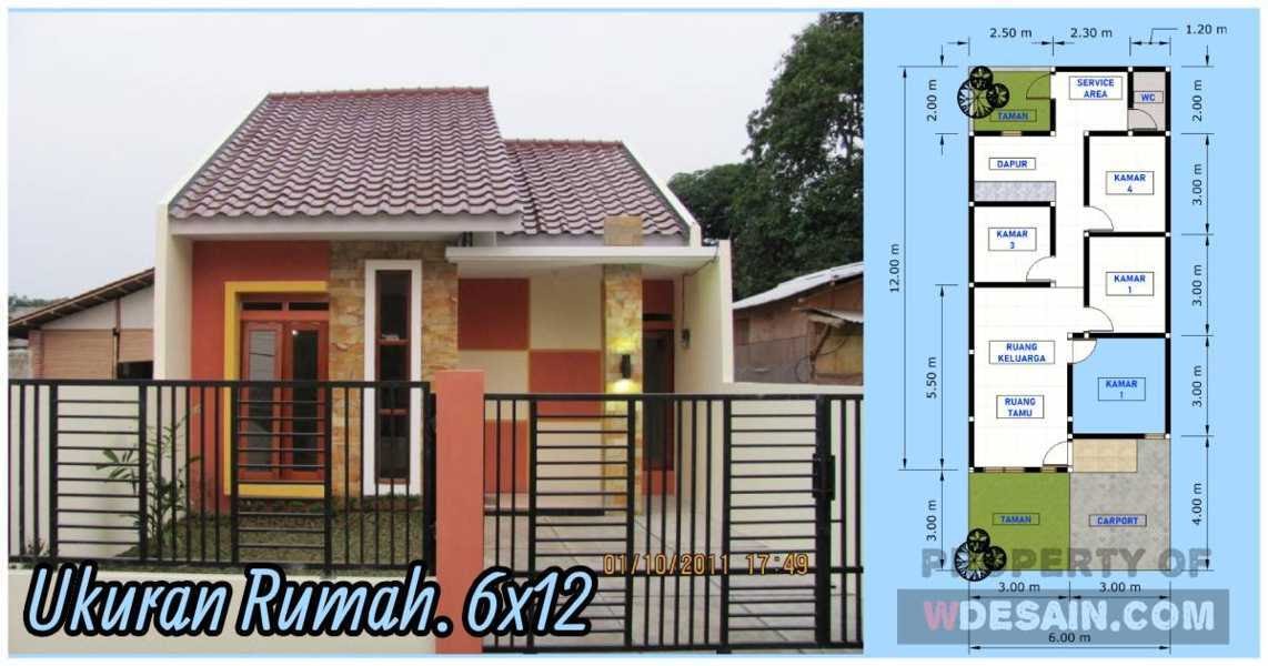Desain Rumah  Ukuran  6x12  Dengan 4 kamar  DESAIN RUMAH  MINIMALIS 