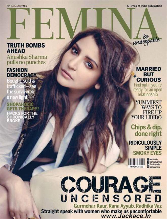 The Lovely Anushka Sharma On The Cover of Femina India