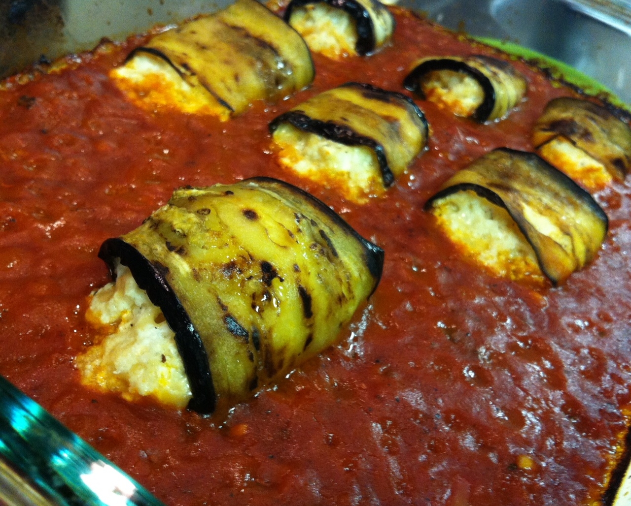 Let's Give Peas a Chance Roasted Eggplant Rolls