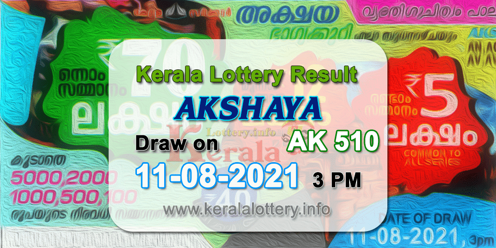 Kerala Lottery Results Today 11 08 2021 Akshaya Ak 510 Result Live Kerala Lottery Result 25 09 2021 Karunya Lottery Kr 517 Results Today