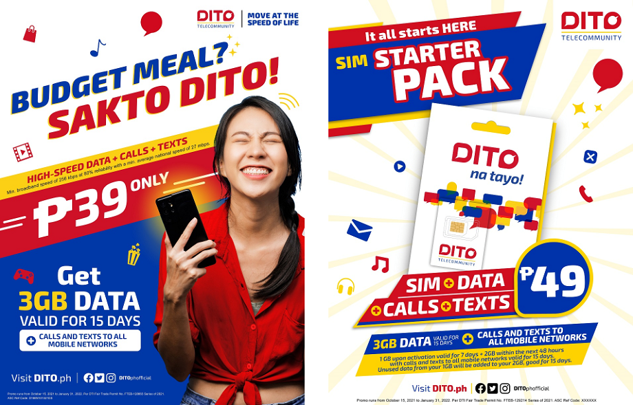 DITO launches DITO 39 and Starter Pack: High-speed data for less, valid for 15 days!