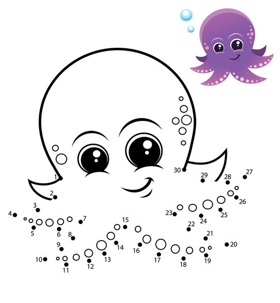 Tranh noi diem theo so thu tu hinh con bach tuoc