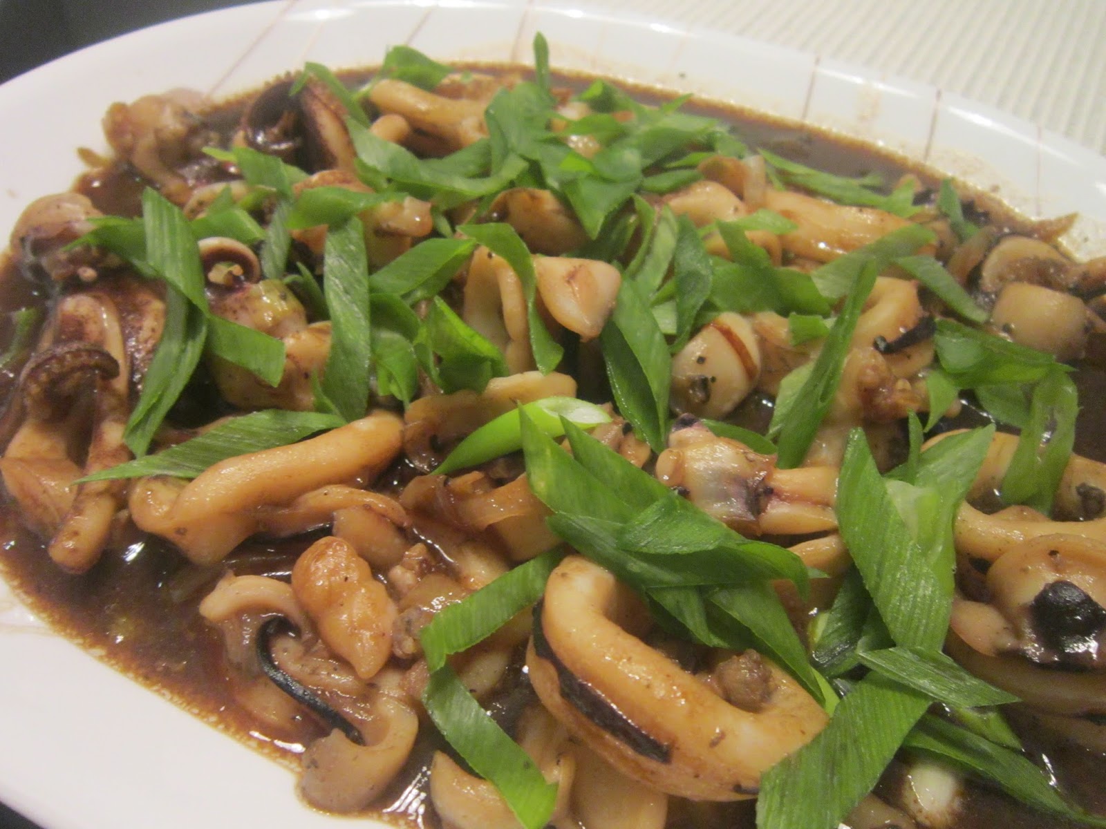SQUID RINGS in OYSTER SAUCE
