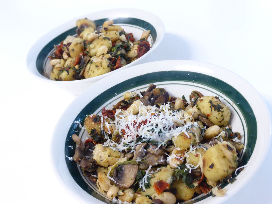 Holy Cannoli Recipes Gnocchi, white bean, and sundried tomato skillet