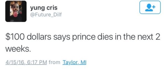 Image result for prince death prediction