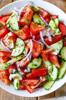 Marinated Cucumbers, Onions, and Tomatoes