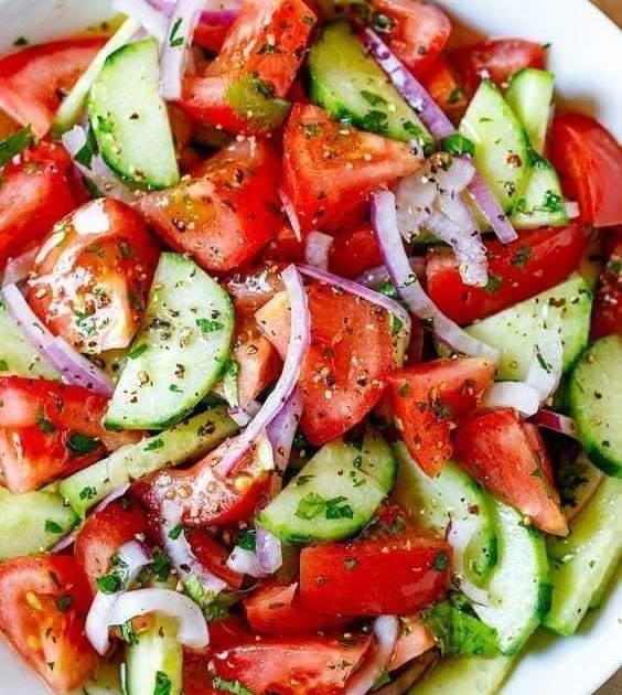 Marinated Cucumbers, Onions, and Tomatoes Women's Magazine