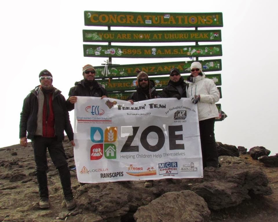 Trekkin' Team at Summit of Kilimanjaro
