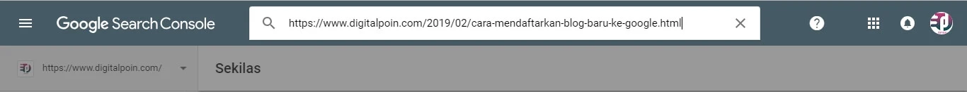 Cara Inspeksi URL Blog