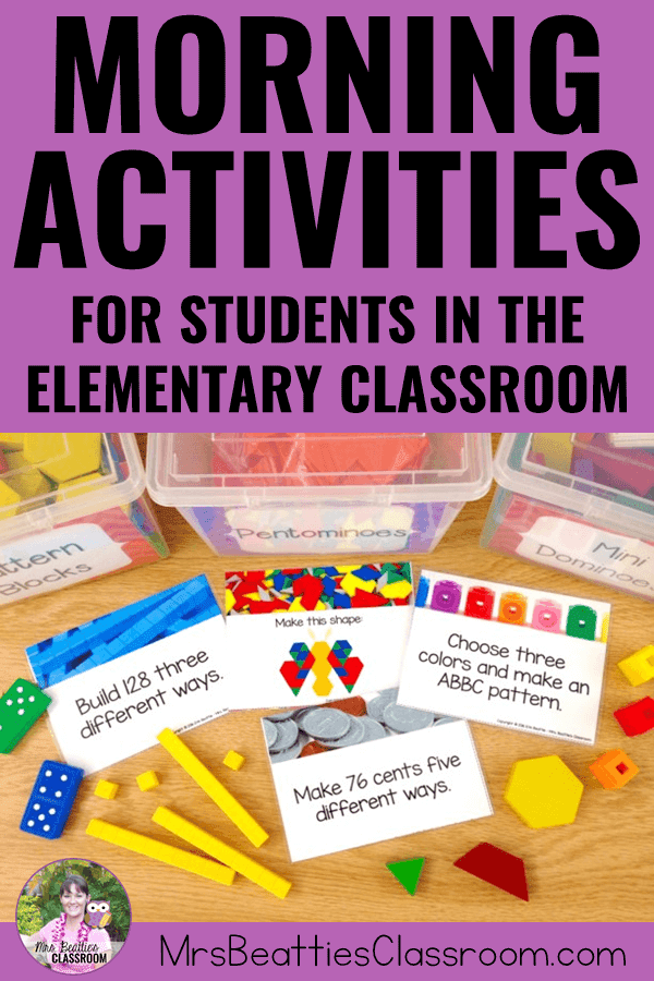 8 Morning Activities For Students in the Elementary Classroom