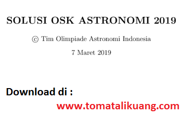 Pembahasan Osk Astronomi Sma 2019 Pdf Download Tomatalikuang Com Berita Pendidikan Terbaru