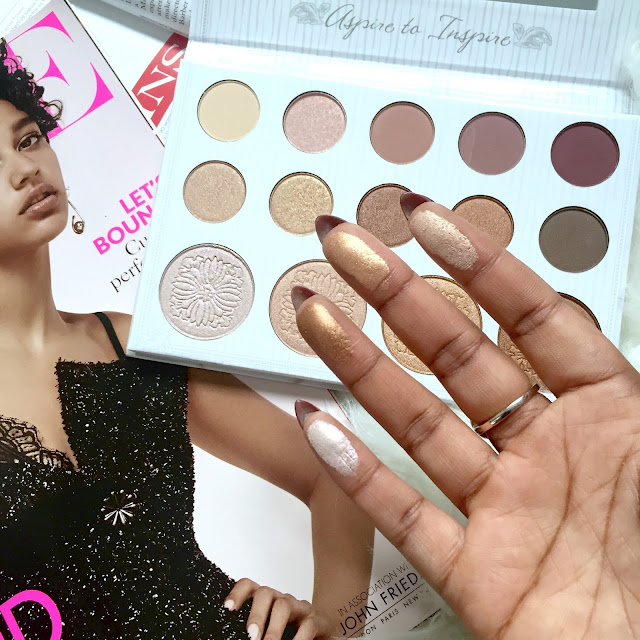 Carli Bybel eyeshadow palette bh cosmetics review swatches dark skin 