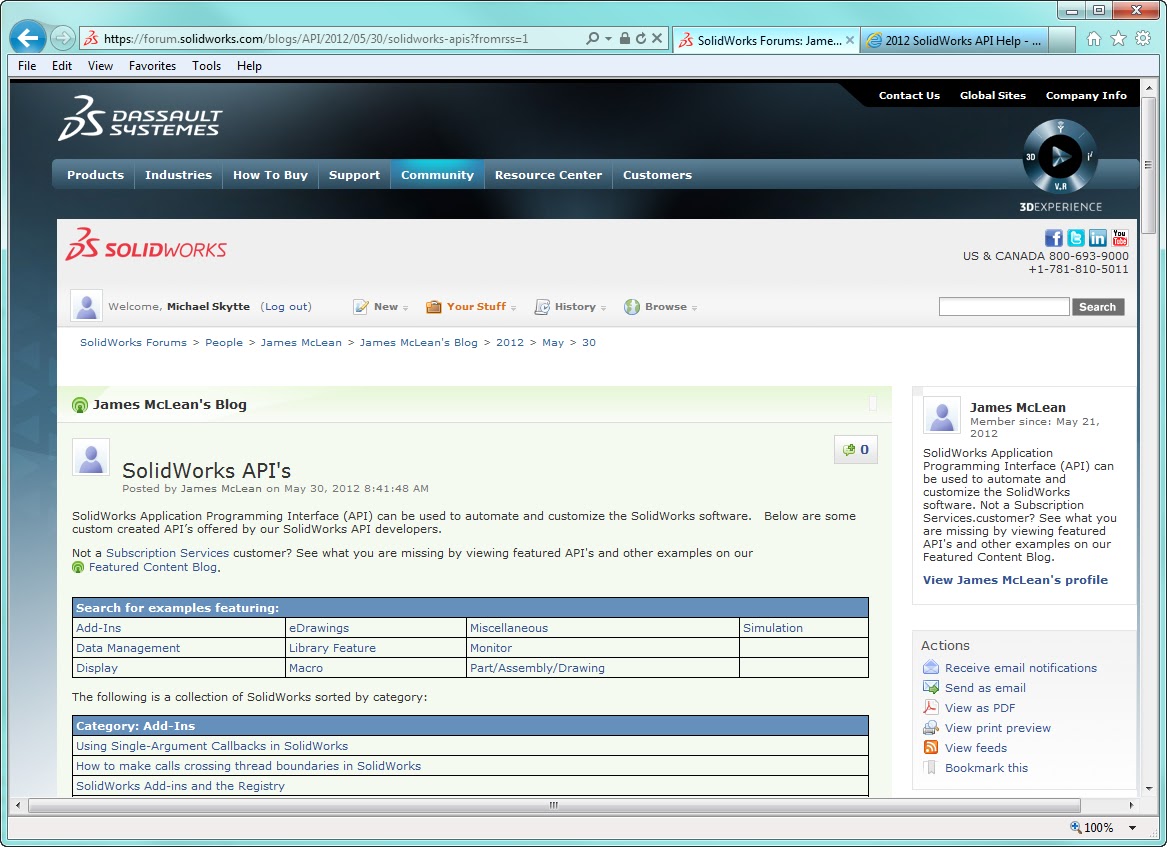 Solidworks Api Download SolidWorks API er nu nemmere at finde. - PLM Group Denmark