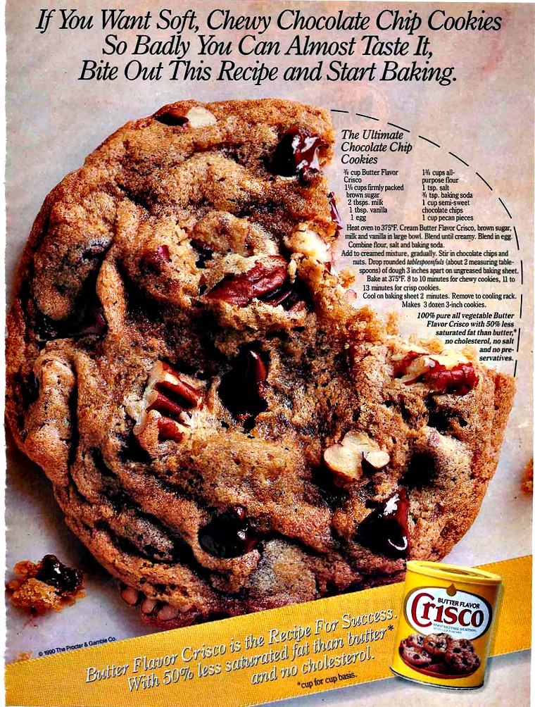 Dying for Chocolate Chocolate Chip Cookie Week Retro Ad & Recipe