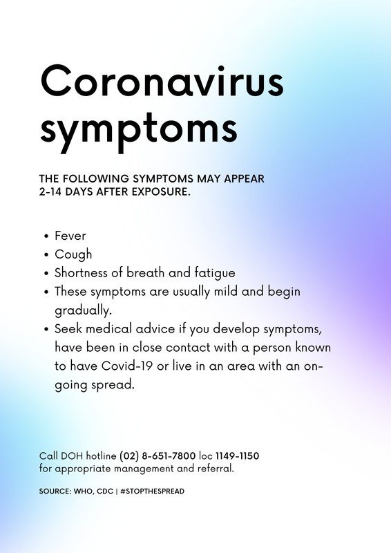 Coronavirus Symptoms Coronavirus Symptoms