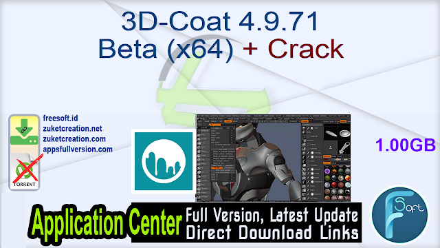 3D-Coat 4.9.71 Beta (x64) + Crack